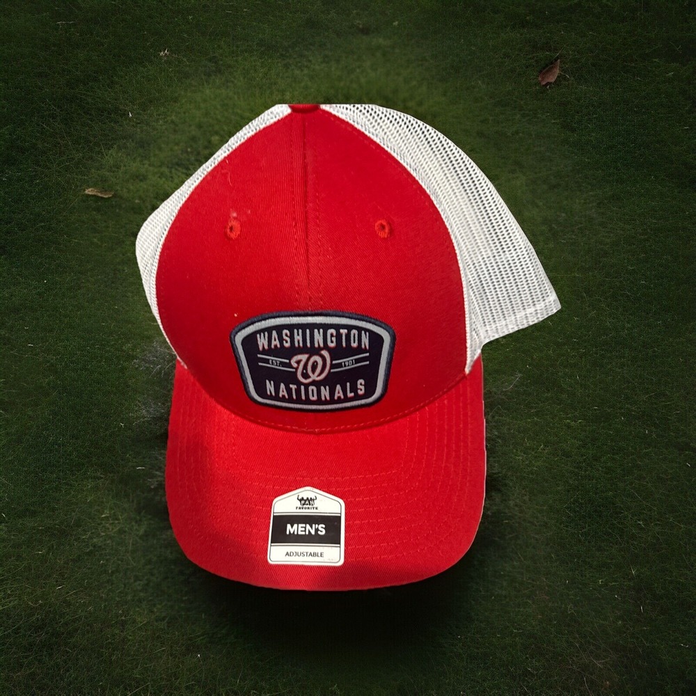Fan Favorite Washington Nationals MLB Trucker Hat‎ Mens Red White Snapback Cap